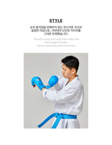 Rękawice do karate - mitts 2 blue wkf | mooto