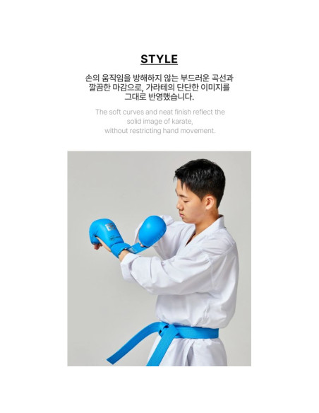 Rękawice do karate - mitts 2 blue wkf | mooto