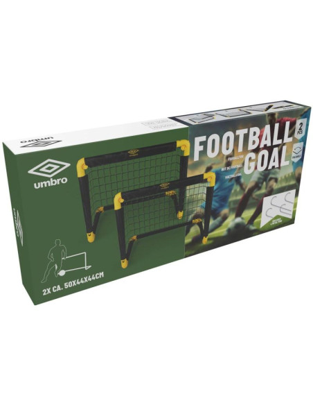 Zestaw 2 bramek do piłki nożnej z siatką 55x44x44cm umbro