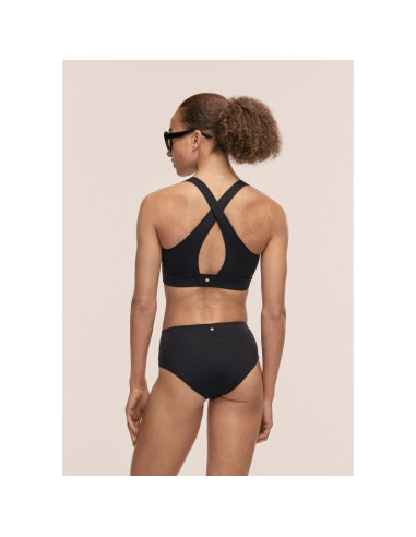 Majtki kąpielowe casall high waist bikini hipster kolor czarny