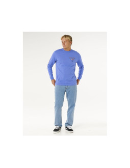 Koszulka męska rip curl fade out icon l/s tee niebieska