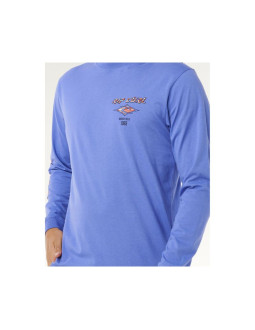 Koszulka męska rip curl fade out icon l/s tee niebieska 2