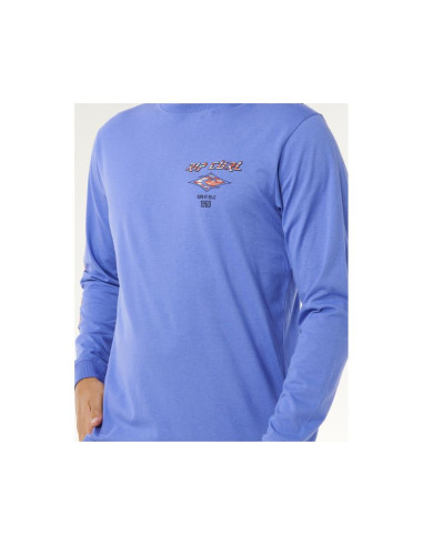 Koszulka męska rip curl fade out icon l/s tee niebieska