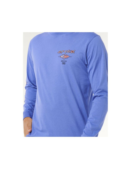 Koszulka męska rip curl fade out icon l/s tee niebieska