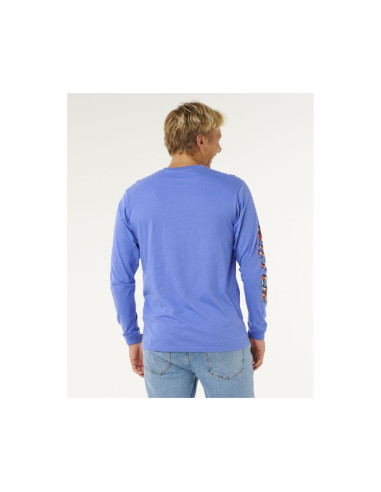 Koszulka męska rip curl fade out icon l/s tee niebieska