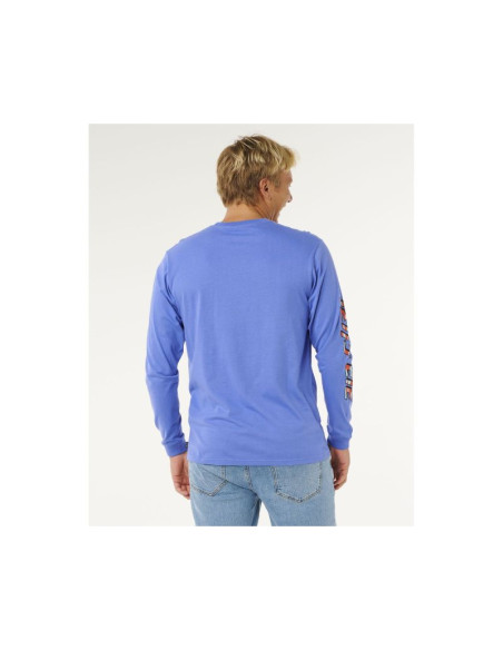 Koszulka męska rip curl fade out icon l/s tee niebieska