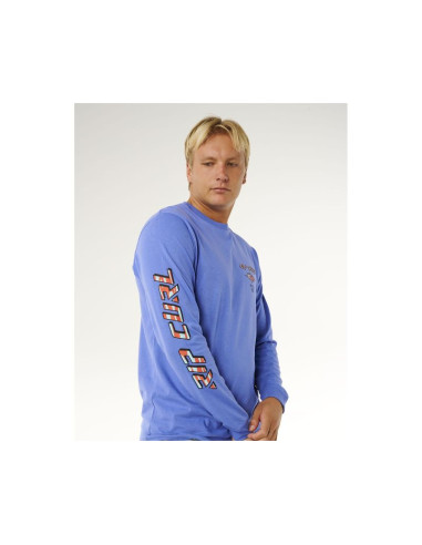 Koszulka męska rip curl fade out icon l/s tee niebieska