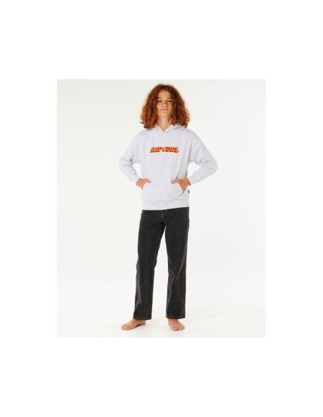 Bluza chłopięca rip curl eternal shred logo hood-boy szara