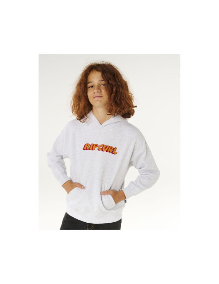 Bluza chłopięca rip curl eternal shred logo hood-boy szara