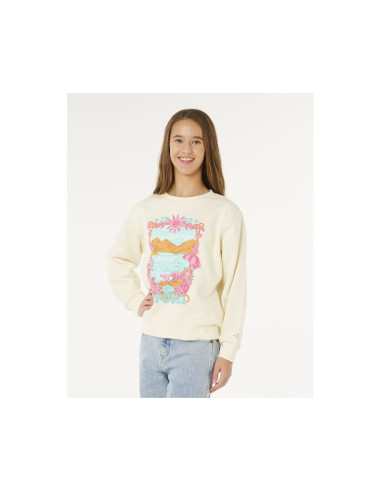 Bluza dziewczęca rip curl sunshine squad crew-girl biała