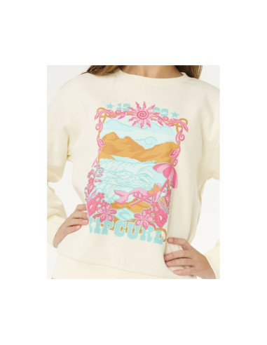 Bluza dziewczęca rip curl sunshine squad crew-girl biała