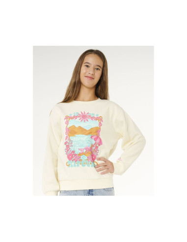 Bluza dziewczęca rip curl sunshine squad crew-girl biała