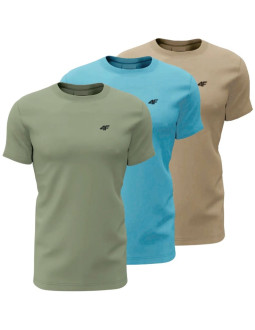 T-shirt męski (zestaw koszulek 3 szt.) 4f 4fwss26ttshm4481-90s