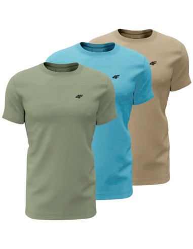 T-shirt męski (zestaw koszulek 3 szt.) 4f 4fwss26ttshm4481-90s