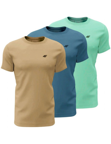 T-shirt męski (zestaw koszulek 3 szt.) 4f 4fwss26ttshm4481-91s