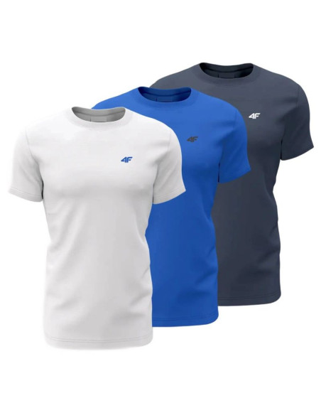 T-shirt męski (zestaw koszulek 3 szt.) 4f  4fwss26ttshm4479-90s