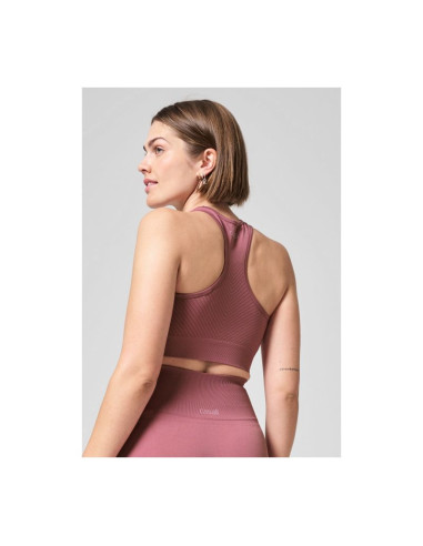 Top treningowy casall essential block seamless sport top różowy