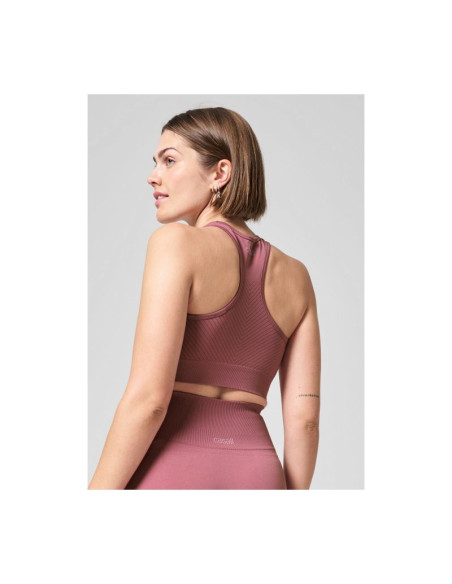 Top treningowy casall essential block seamless sport top różowy