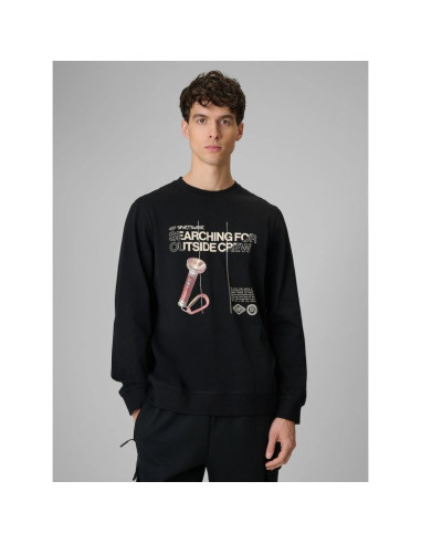 Longsleeve regular z nadrukiem męski 4f 4frss26tlonm674-20s
