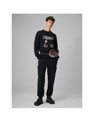 Longsleeve regular z nadrukiem męski 4f 4frss26tlonm674-20s