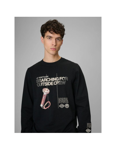 Longsleeve regular z nadrukiem męski 4f 4frss26tlonm674-20s
