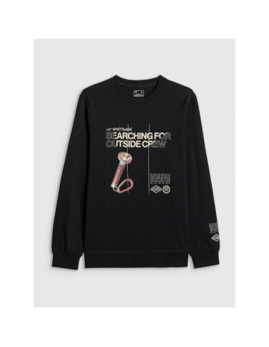 Longsleeve regular z nadrukiem męski 4f 4frss26tlonm674-20s