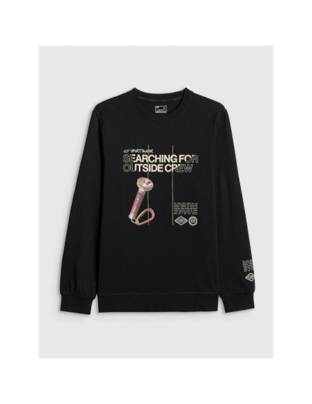 Longsleeve regular z nadrukiem męski 4f 4frss26tlonm674-20s