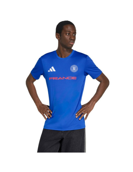 Koszulka męska adidas france 26 jersey niebieska kh2312