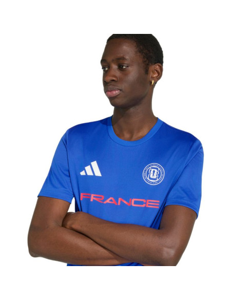 Koszulka męska adidas france 26 jersey niebieska kh2312
