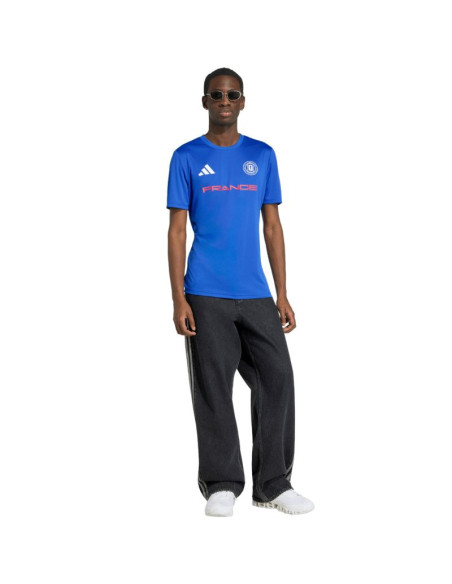 Koszulka męska adidas france 26 jersey niebieska kh2312