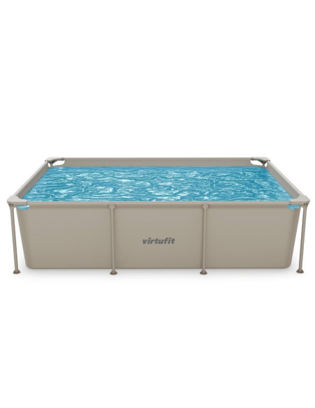 Virtufit prostokątny basen 260 x 180 cm z pompą filtrującą beżowy