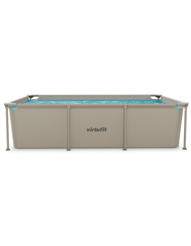 Virtufit prostokątny basen 260 x 180 cm z pompą filtrującą beżowy