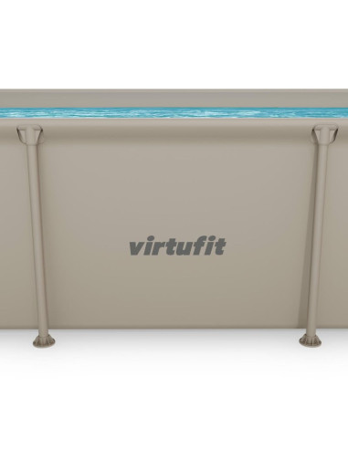 Virtufit prostokątny basen 260 x 180 cm z pompą filtrującą beżowy