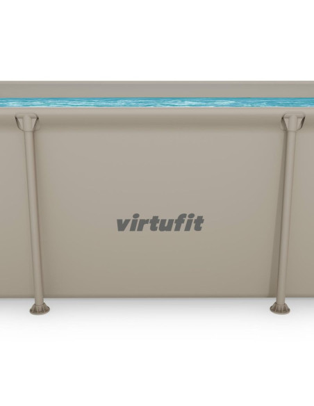Virtufit prostokątny basen 260 x 180 cm z pompą filtrującą beżowy