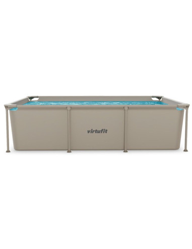 Virtufit prostokątny basen 260 x 180 cm z pompą filtrującą beżowy