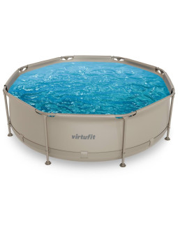Virtufit okrągły basen 244 cm z pompą filtrującą beżowy 2