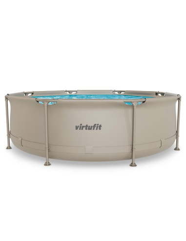 Virtufit okrągły basen 244 cm z pompą filtrującą beżowy