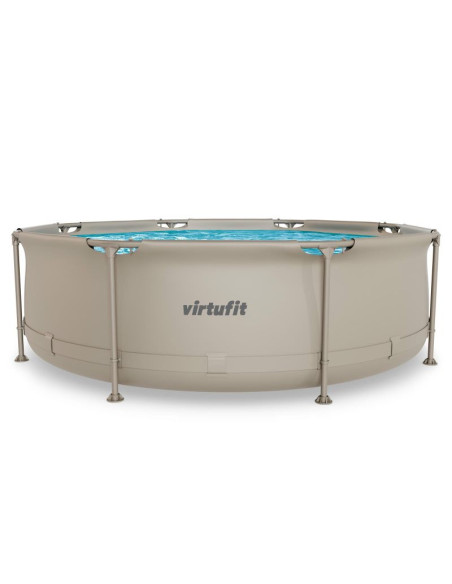 Virtufit okrągły basen 244 cm z pompą filtrującą beżowy