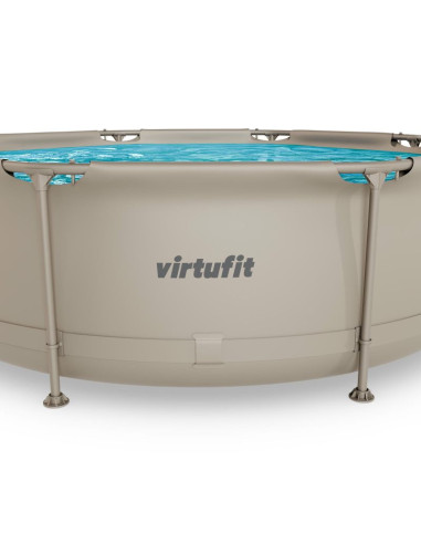 Virtufit okrągły basen 244 cm z pompą filtrującą beżowy