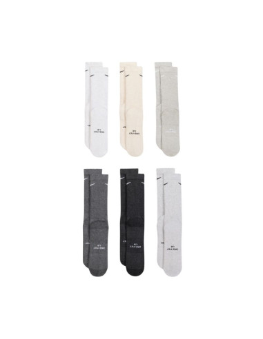 Skarpety nike everyday elevated 6 par szare, kremowe hq8021 904