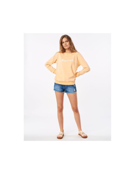 Bluza rip curl re-entry crew - jasny pomarańczowy