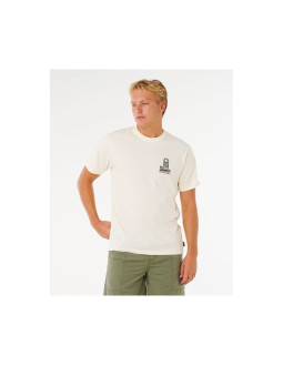Koszulka męska rip curl vaporcool search stack tee biała
