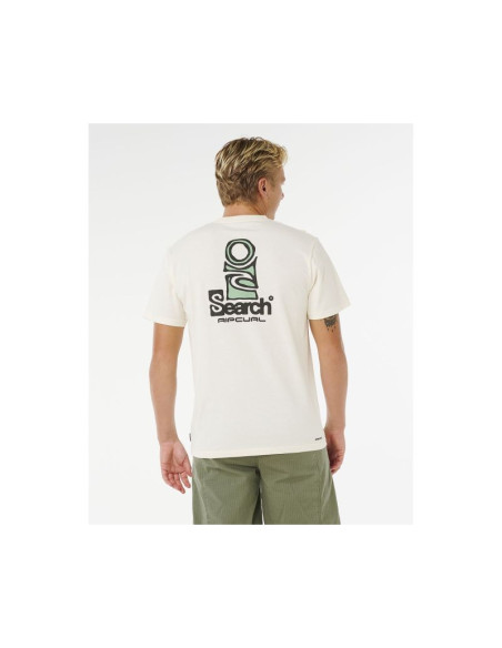 Koszulka męska rip curl vaporcool search stack tee biała