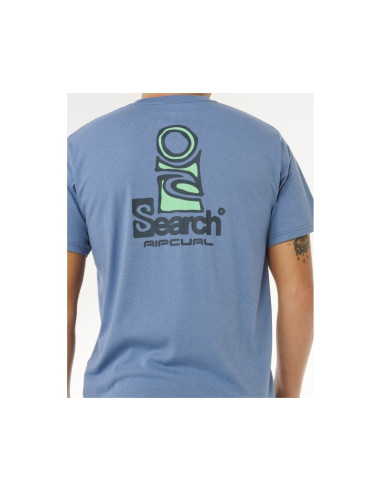 Koszulka męska rip curl vaporcool search stack tee niebieska