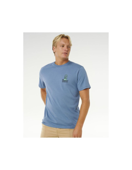 Koszulka męska rip curl vaporcool search stack tee niebieska