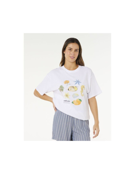 Koszulka damska rip curl poolside heritage tee biała