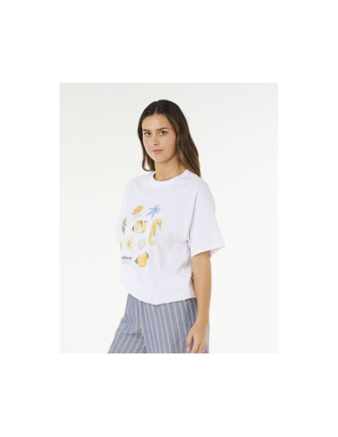 Koszulka damska rip curl poolside heritage tee biała