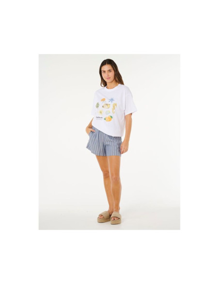 Koszulka damska rip curl poolside heritage tee biała