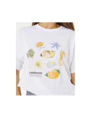 Koszulka damska rip curl poolside heritage tee biała