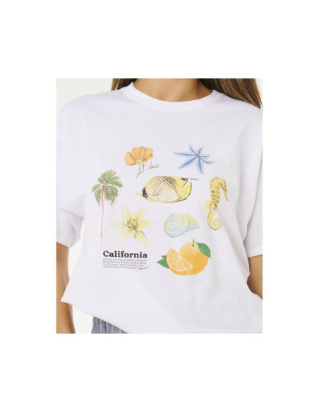 Koszulka damska rip curl poolside heritage tee biała